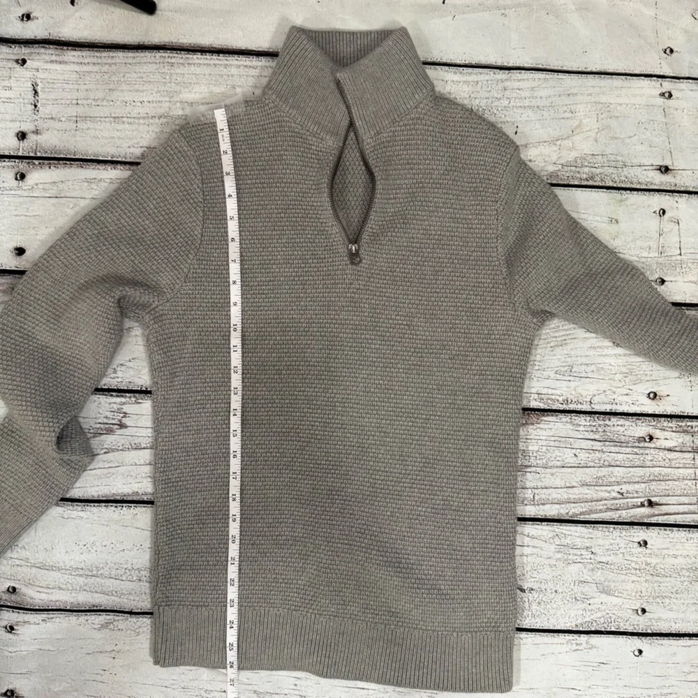 J.Crew‎ Men’s Gray Quarter Zip Waffle Knit Sweater | Business Casual 100% Cotton